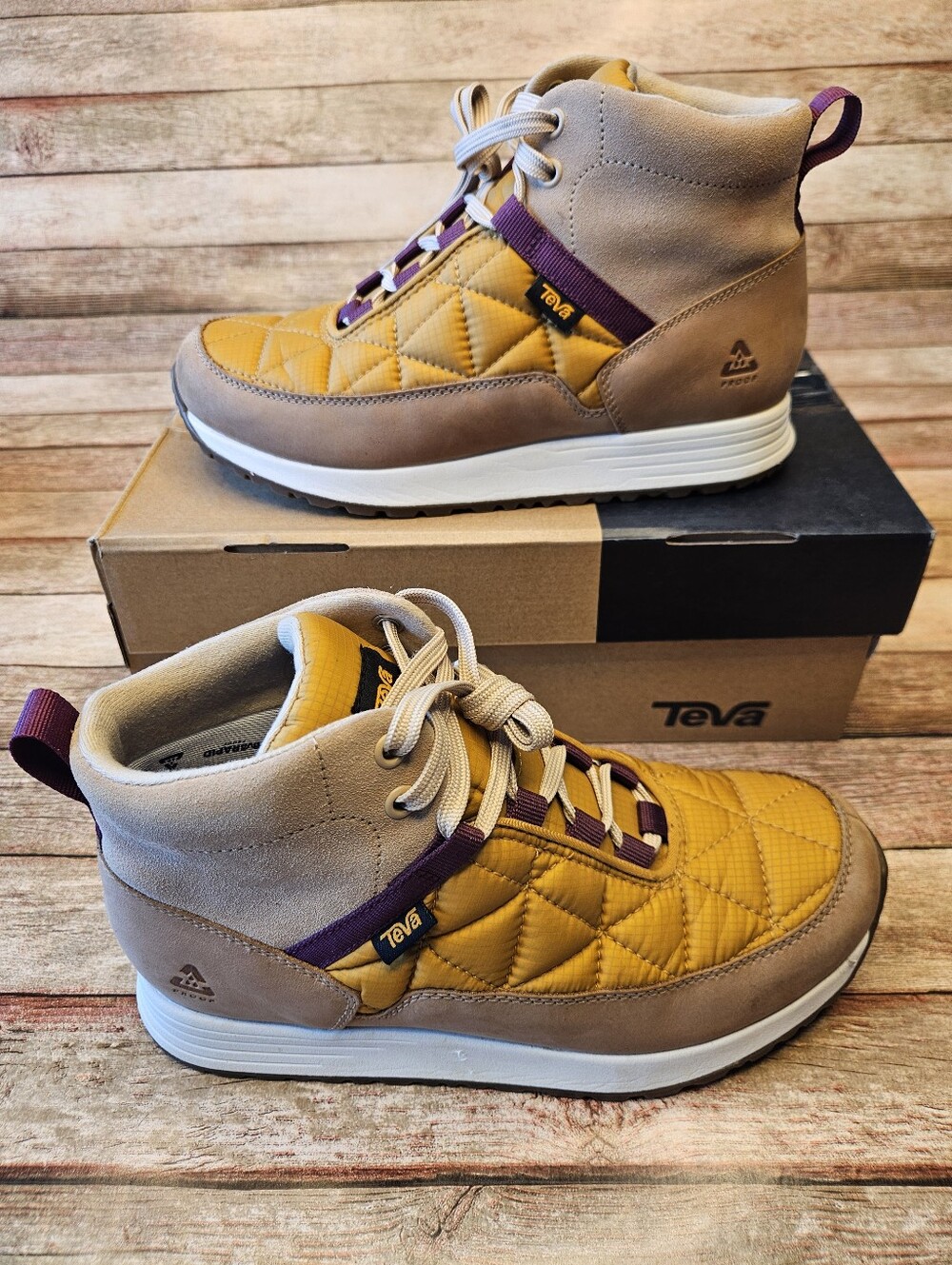 Teva Women's ReEmber Commute WP in the Curry/Carob Brown colorway.